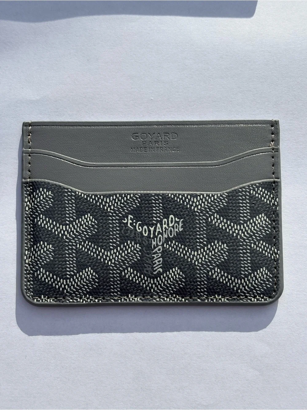 Goyard Gray and Black Goyardine Card Holder